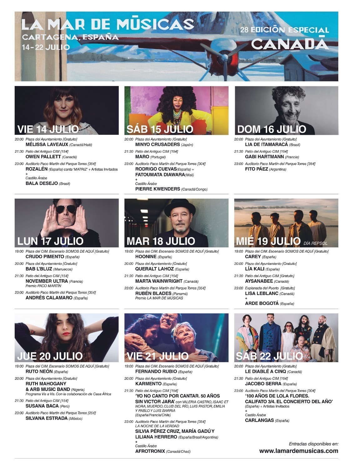 Programación de la 28 edición de La Mar de Músicas de Cartagena (foto: La Mar de Músicas)