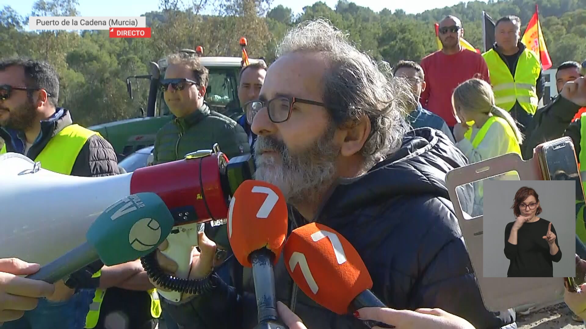 Diego Conesa, líder de la Plataforma 6F en la Región de Murcia (foto: La 7)