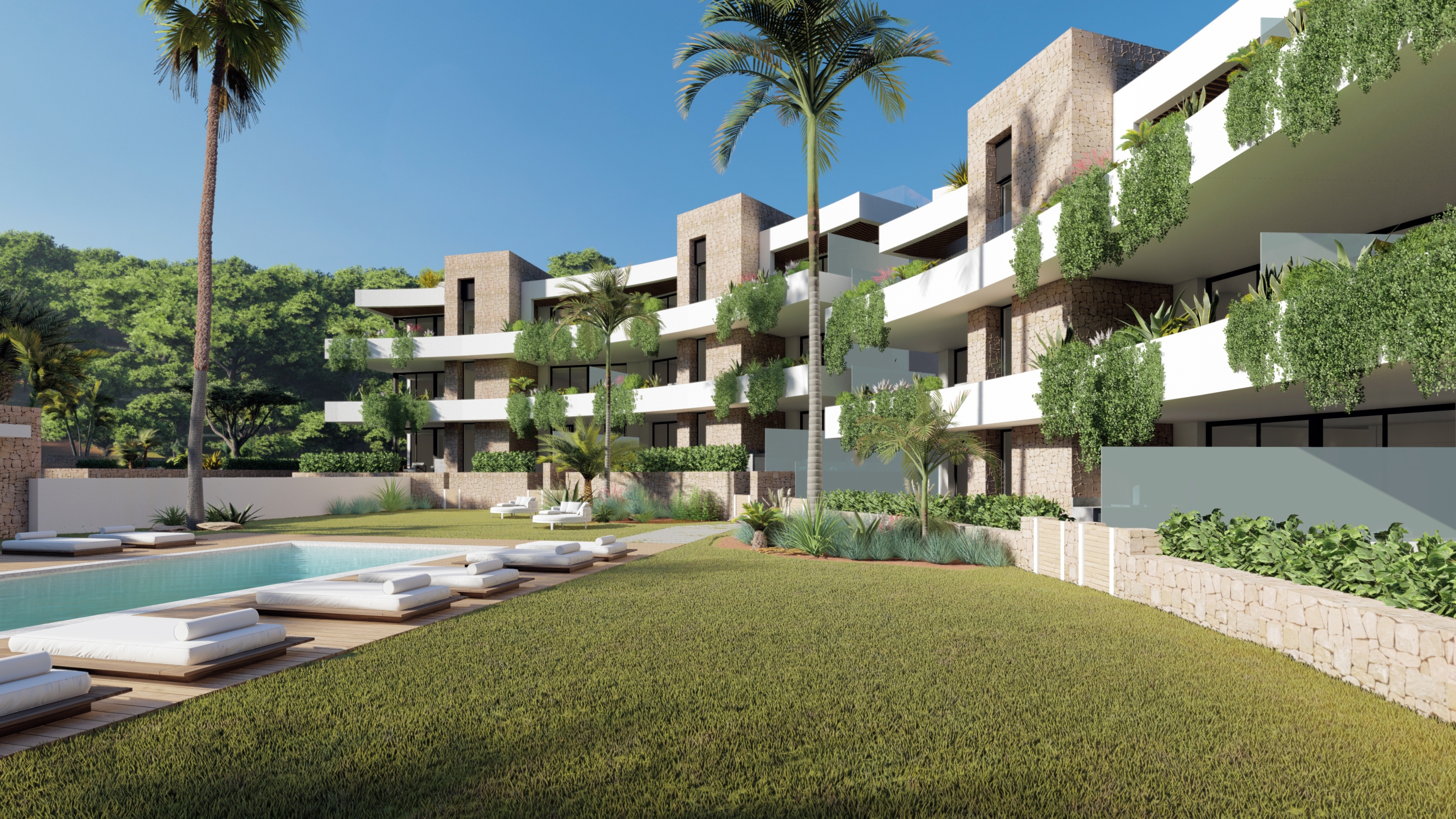 Exterior del residencial 'Las Orquídeas' en La Manga Club