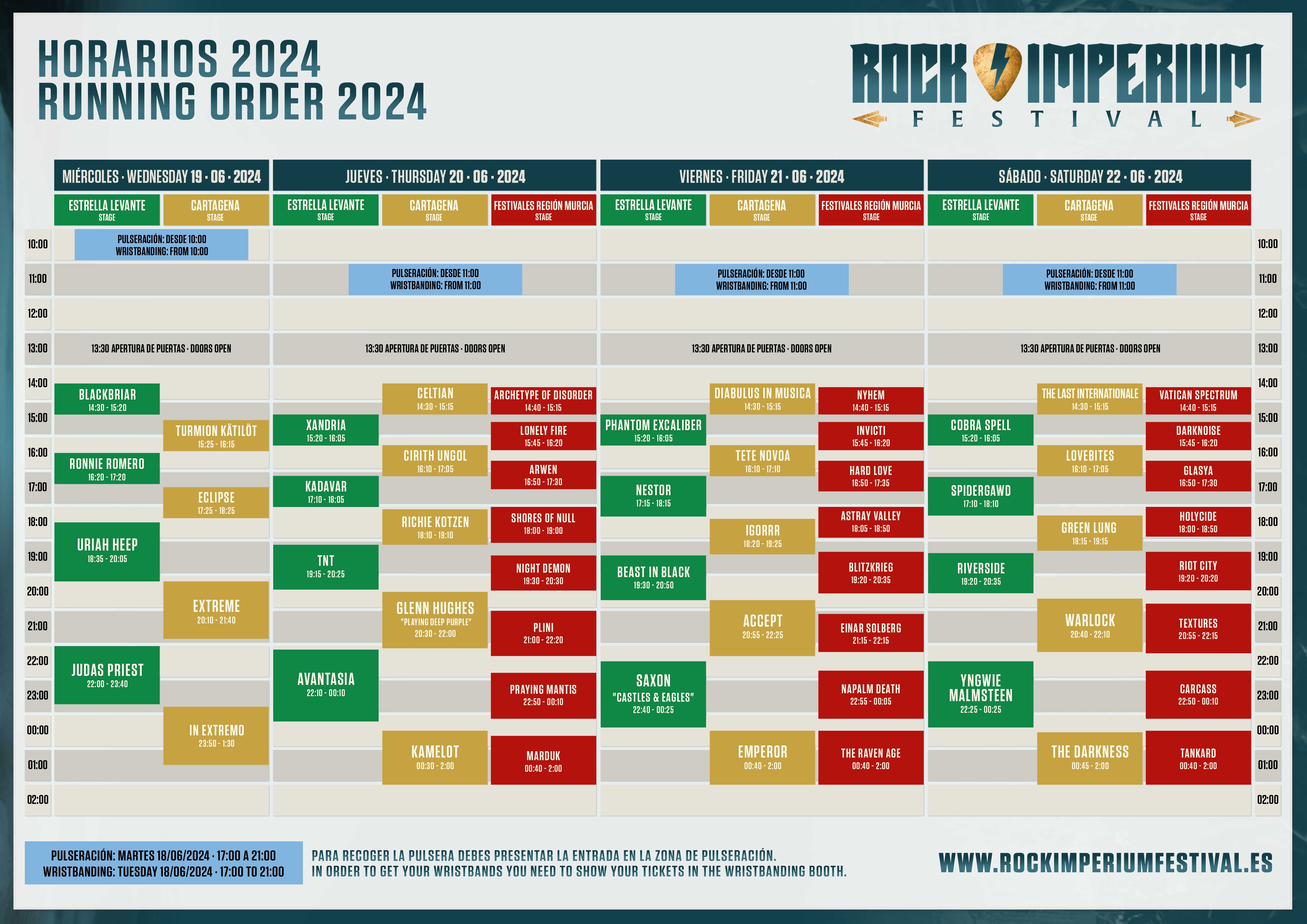 Horarios Rock Imperium
