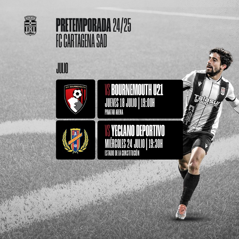 Partidos de pretemporada anunciados por el FC Cartagena (foto: FC Cartagena)