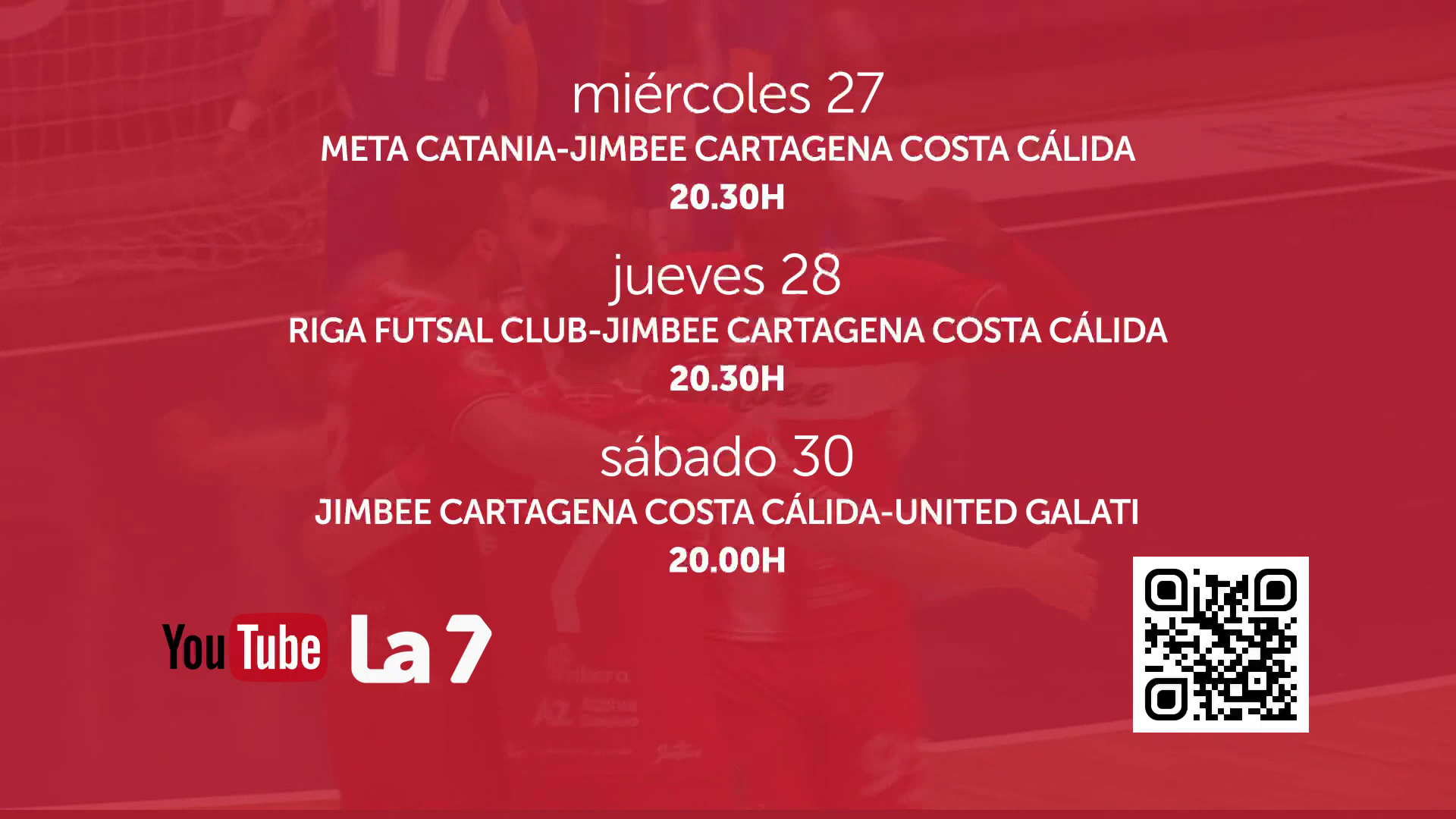 Partidos del Jimbee Cartagena Costa Cálida en el Grupo A de la Ronda Élite de la Champions de Fútbol Sala (foto: La 7)