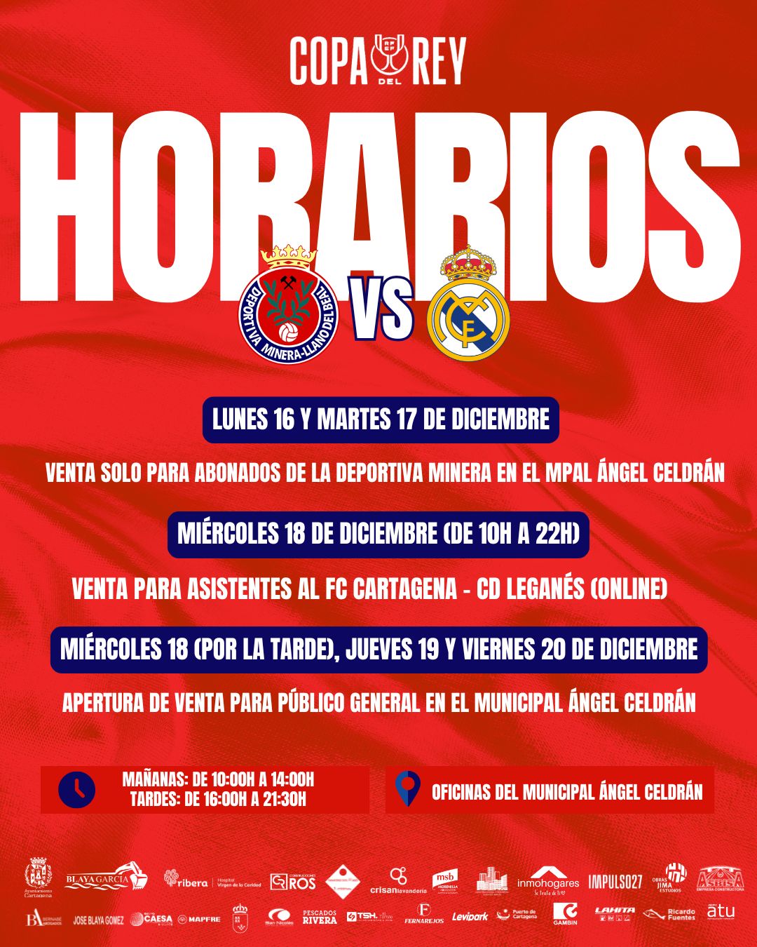 Orden de prioridad para adquirir las entradas del Deportiva Minera-Real Madrid (foto: Deportiva Minera)