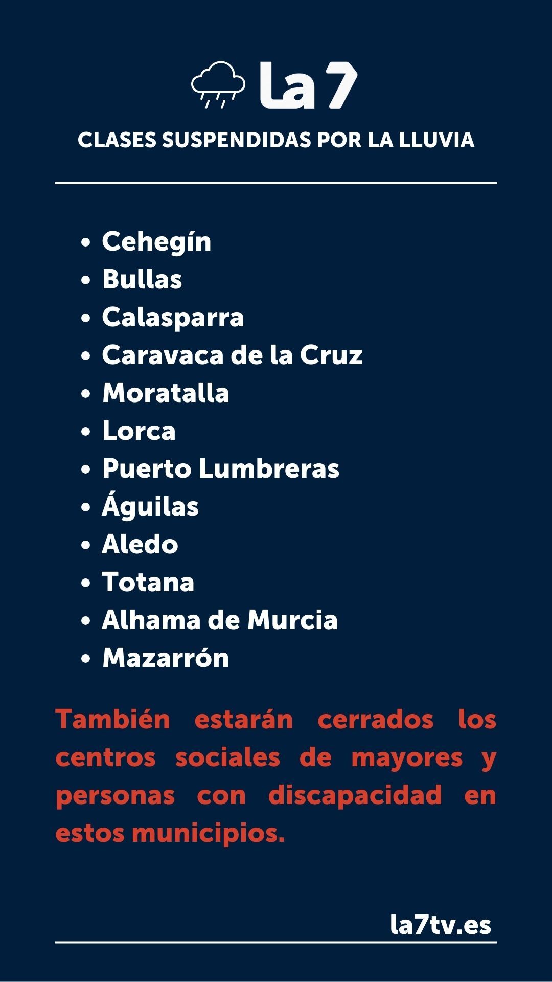 Clases suspendidas para este viernes (foto: La 7)