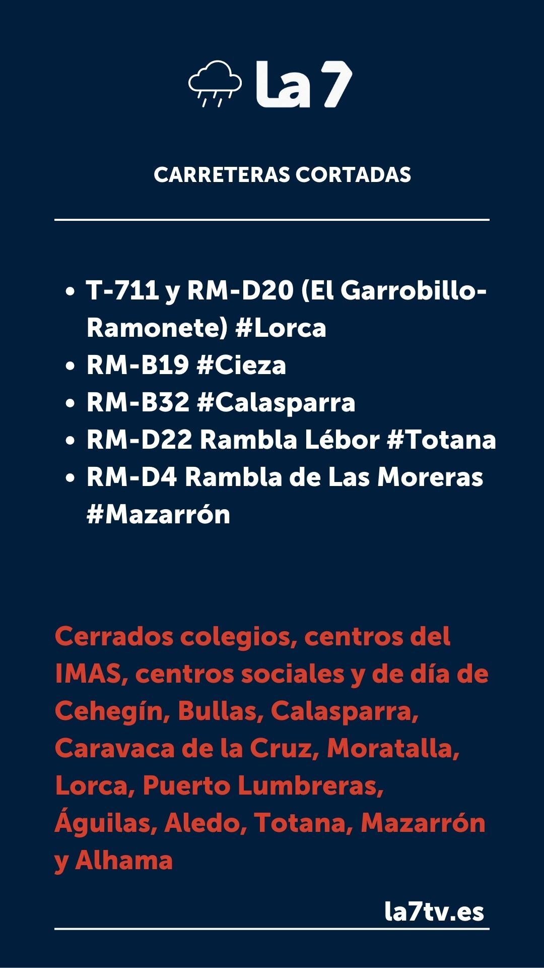 Actualización carreteras (foto: La 7)