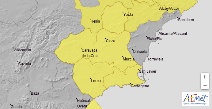 Avisos actualizados para este martes